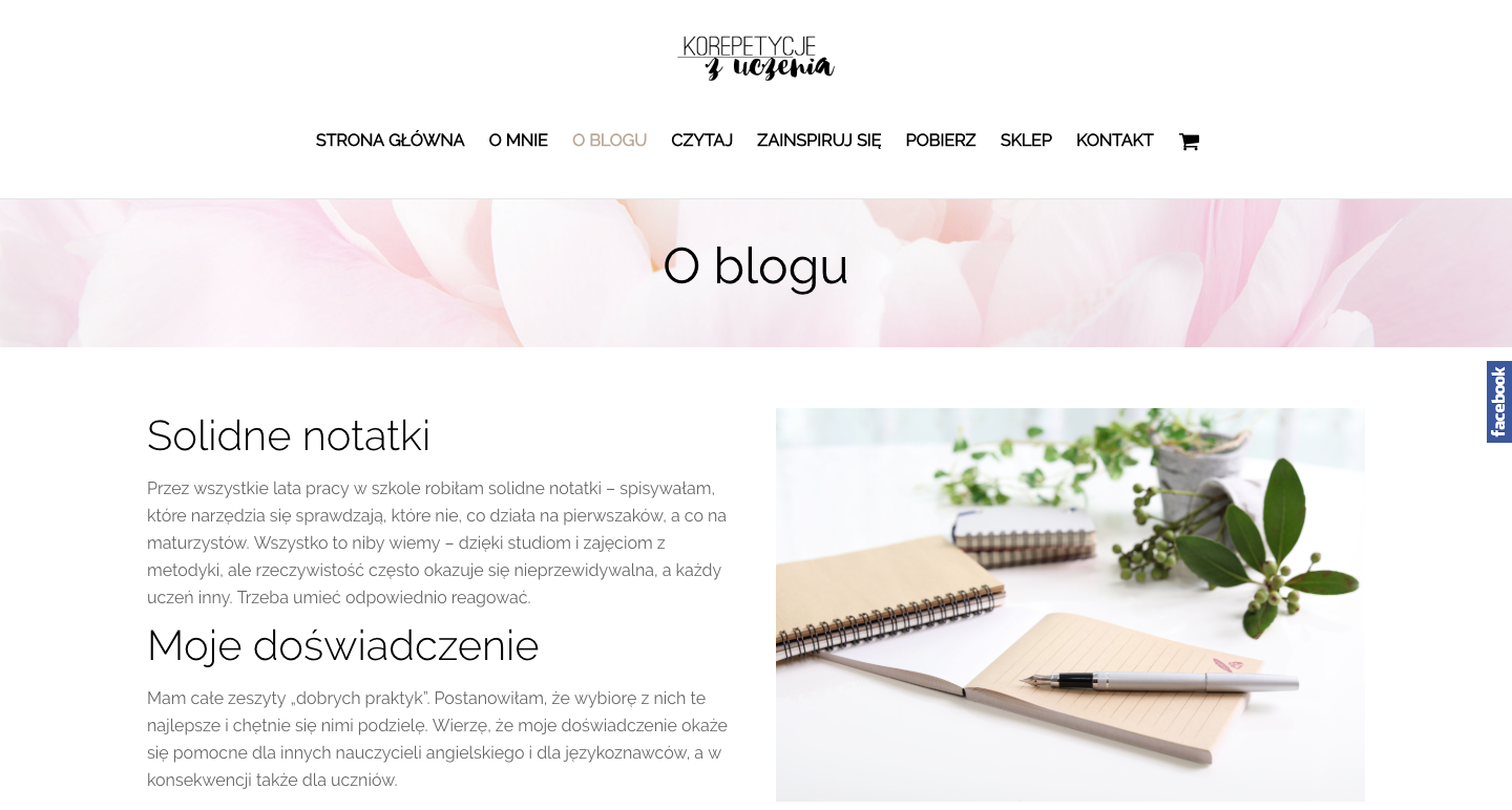 O blogu Korepetycje z uczenia