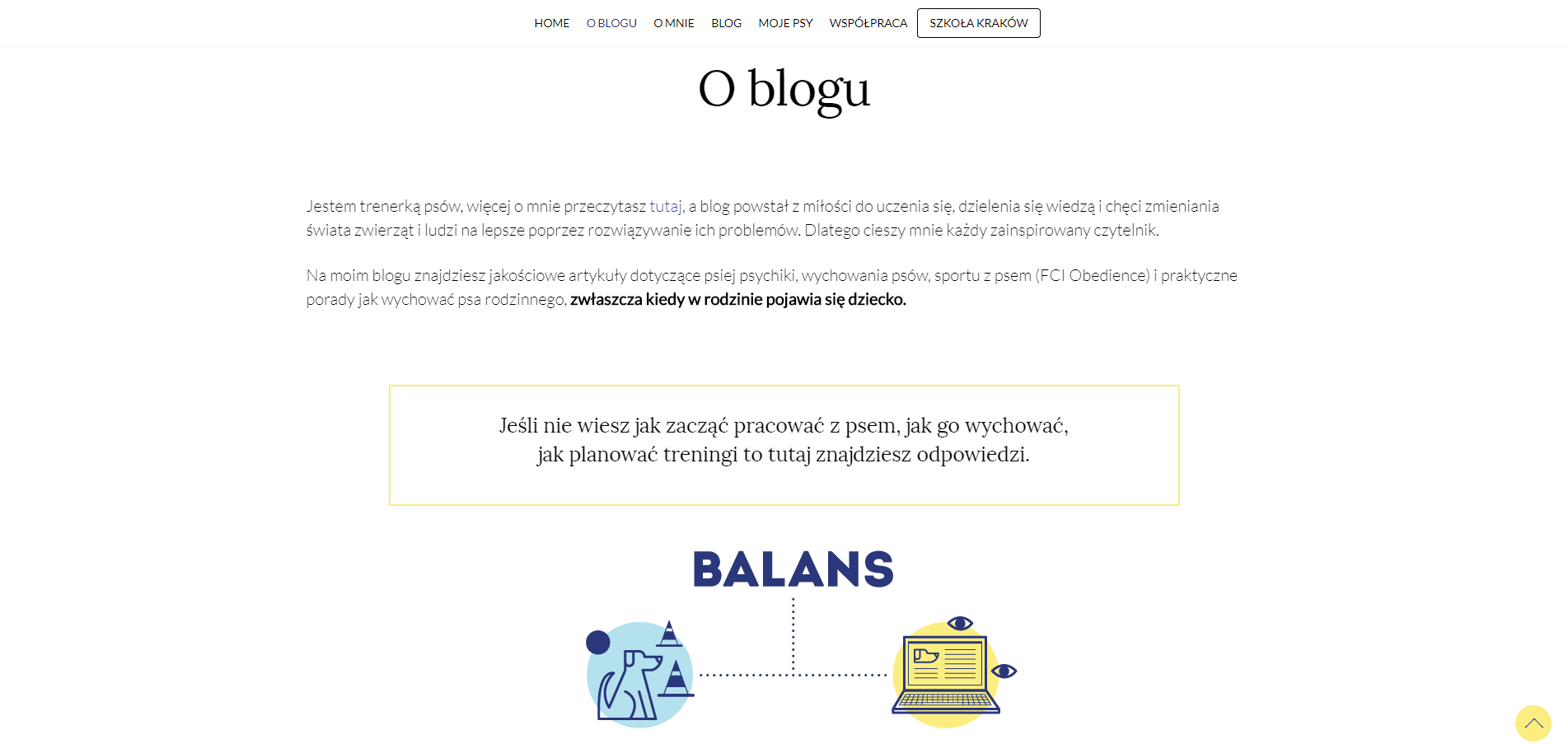 O blogu Balans dog